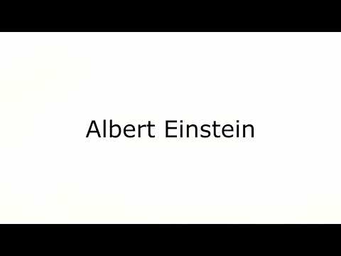 How to Pronounce Albert Einstein