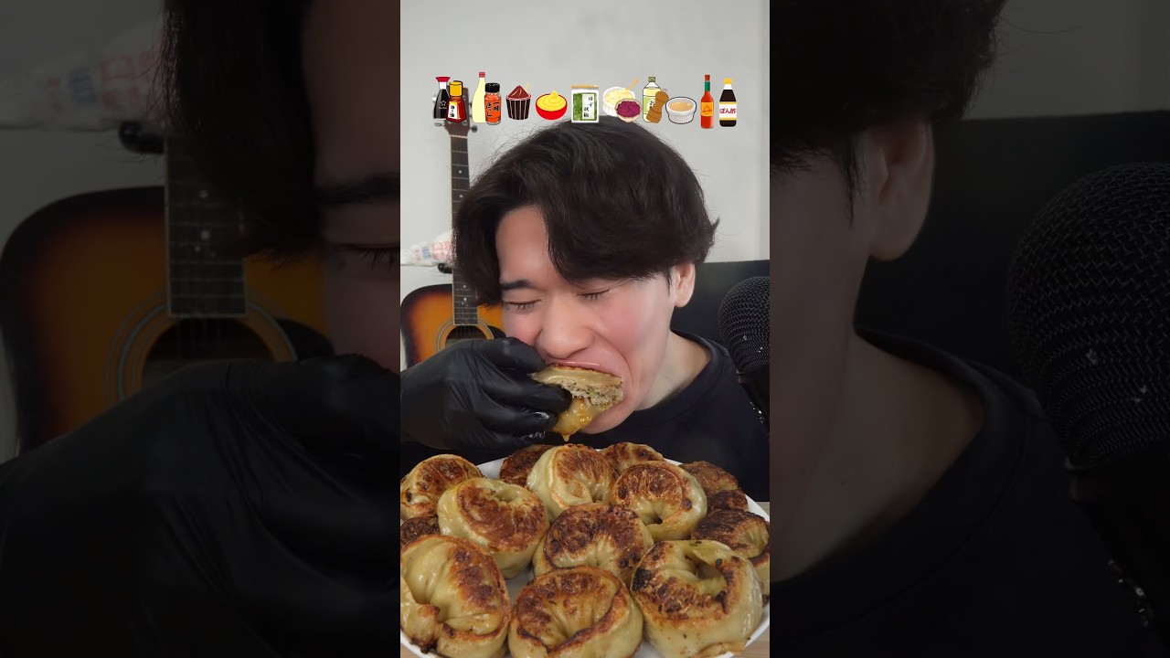 マンドゥをアレンジで爆食いしたらマンドゥを感じました🥟#飯テロ #モッパン #大食い #asmr