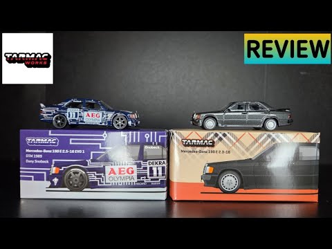 Feature Image thumbnail for the video blog Tarmac Works - Mercedes Benz 190E Evo 1 DTM 1989 & Mercedes Benz 190E 2.3-16 - REVIEW by  booster_diecast