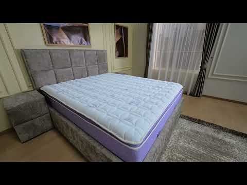 Pat Tapitat Klaus 3, bej deschis/somieră pal, 160x200 1