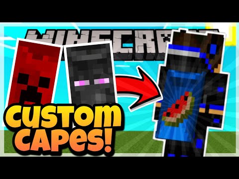 Minecraft Bedrock CUSTOM CAPES & How To Get Them On...