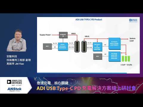 ADI USB Type-C PD充電解決方案線上研討會─安馳科技