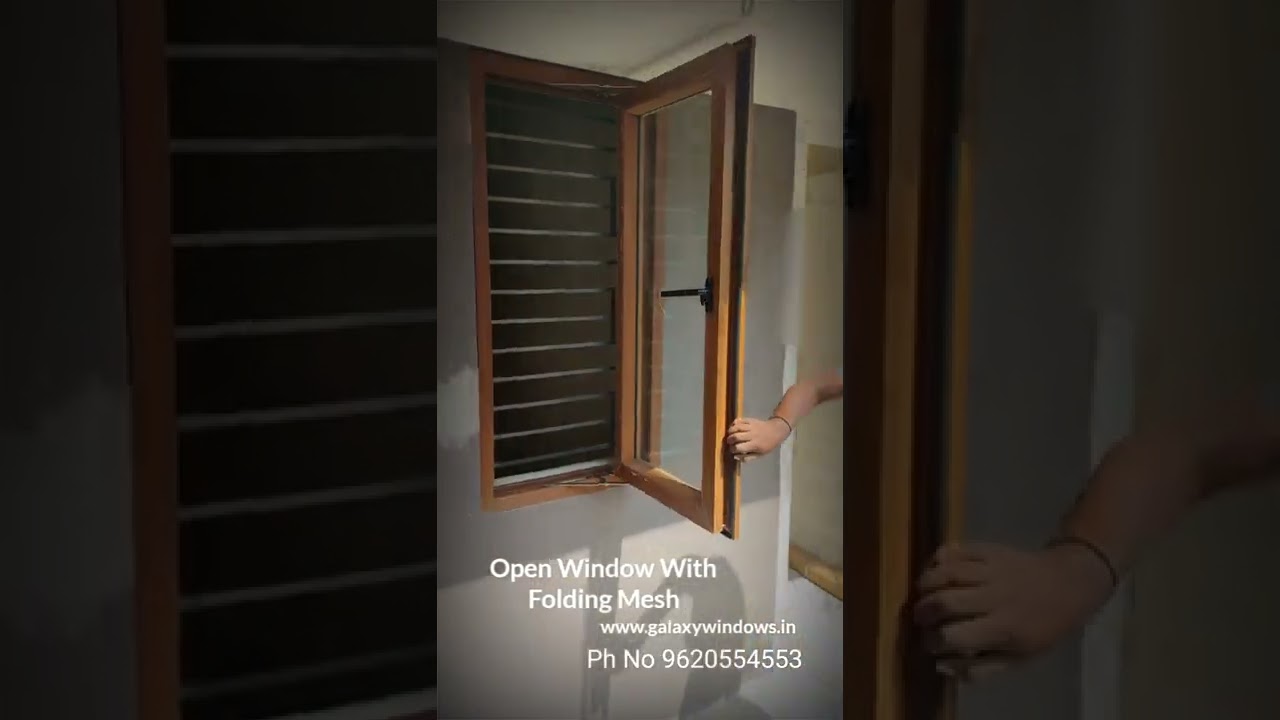 UPVC Window Colour Openable With Folding Mesh