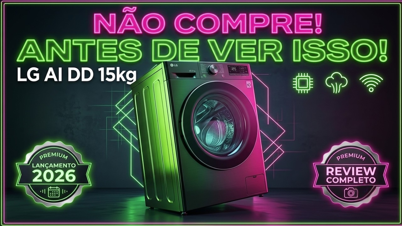 Miniatura da avaliação em vídeo de Lava e Seca LG WD16WNTS6B 16kg 127V Branca