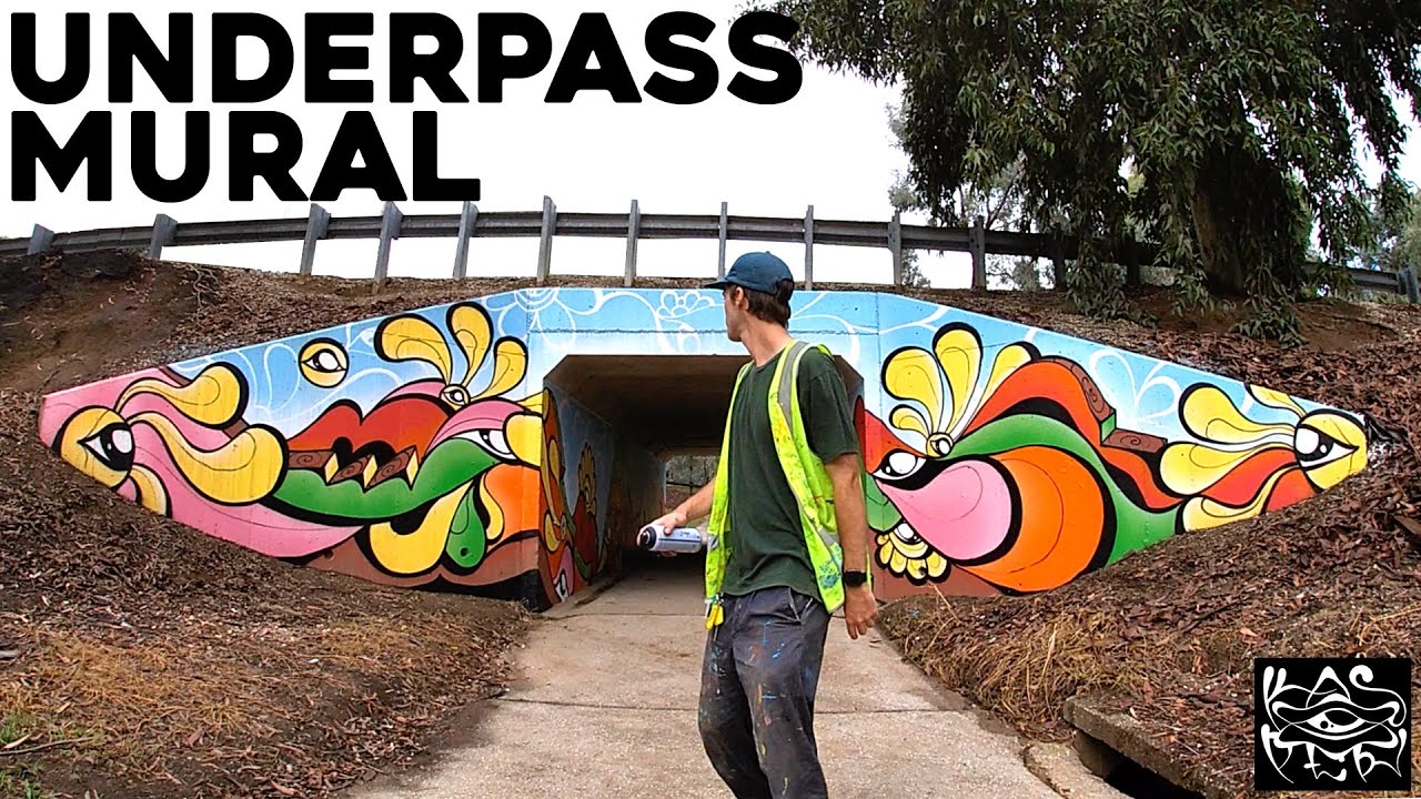 UNDERPASS MURAL - Huge public art project in Australia!