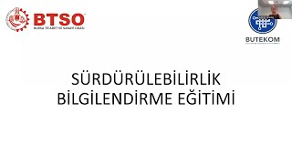 BTSO Akademi Sürdürülebilirlik Eğitimi
