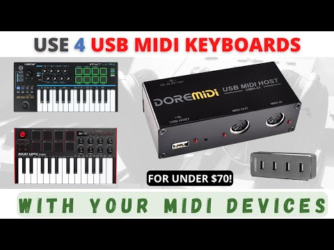 Doremidi UMH-21 USB MIDI Host Control Synthesizers and MIDI Devices Using a USB Only MIDI Keyboard