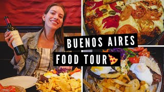 Buenos Aires DIY FOOD TOUR 😋🍷 Eating STEAK, PIZZA + MILANESA + MALBEC Before Leaving Argentina ✈️🍕🥩