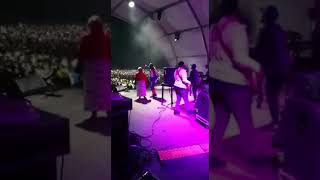 Sjava performing with his mother live on stage