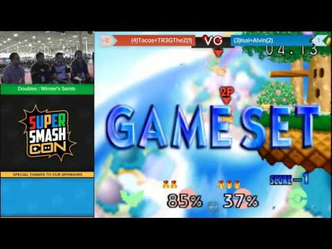 SSC 2016 Smash 64 Doubles - TR3GTheZ & Tacos Vs. Alvin & Isai - SSB64 Winners Semis