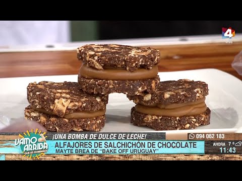Mayte Brea de "Bake off Uruguay" cocina Alfajores de salchichón de chocolate