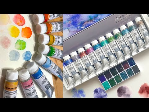 Japanese Granulating Watercolors - Full Range Swatch - Kusakabe Harmonia