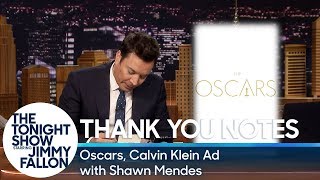 Thank You Notes: Oscars, Calvin Klein Ad with Shawn Mendes