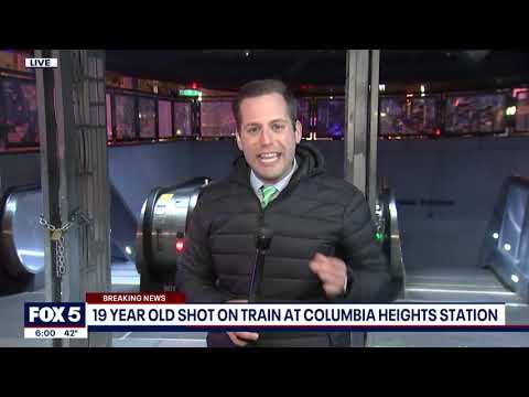 Jovem de 19 anos baleado em vagão de trem na estação de metrô Columbia Heights | FOX 5 DC