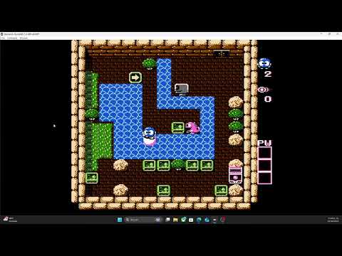 NES - Adventures of Lolo 2 - Floor 7 (All levels) - Gameplay