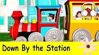 Down By The Station | Family Sing Along - Muffin Songs