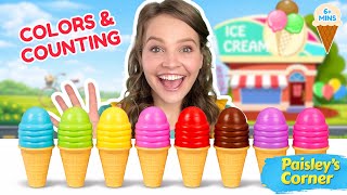Download lagu Learn Colors & Counting with Ice Cream | Toddler Learning with Silly Miss Lily | Best Toddler Videos mp3