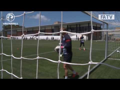 England U21s training ahead of opening game vs Italy @ Euro 13