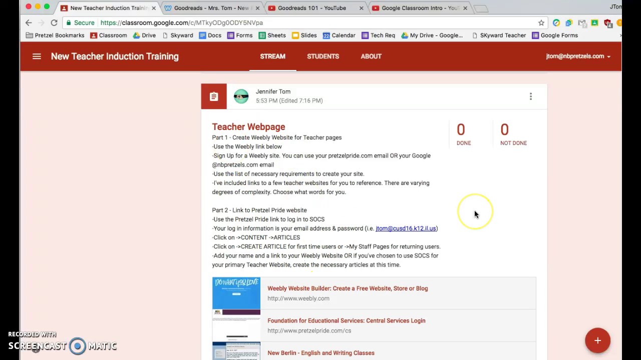 New Teacher Induction Training - Day 1