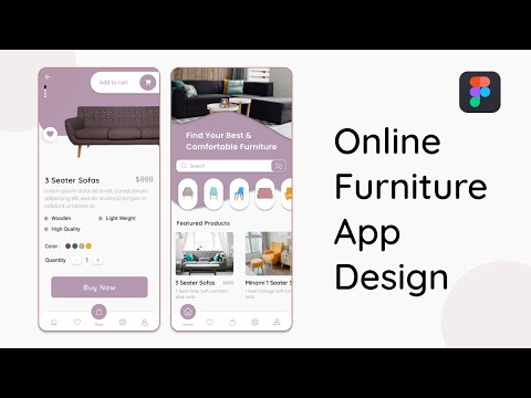 Online Furniture App Design In Figma | Mobile App Design in Figma | Figma Tutorial