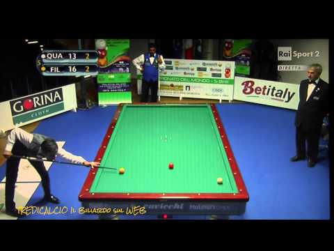 QUARTA vs FILLIA - 4° D.F. 22° CAMPIONATO MONDIALE BILIARDO 2015 MILANO