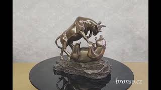 Býk a Medvěd - soška Veronese, dekorace pro investory a tradery WU77493A1