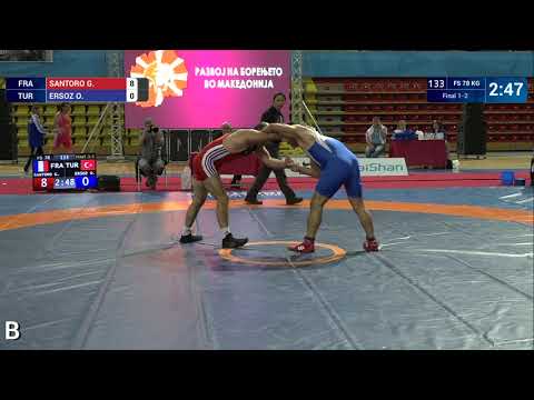 GOLD FS - 78 kg: G. SANTORO (FRA) v. O. ERSOZ (TUR)