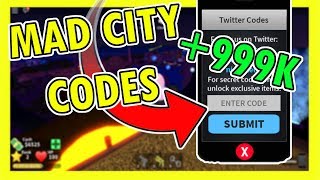 Codes For Mad City Twitter Roblox