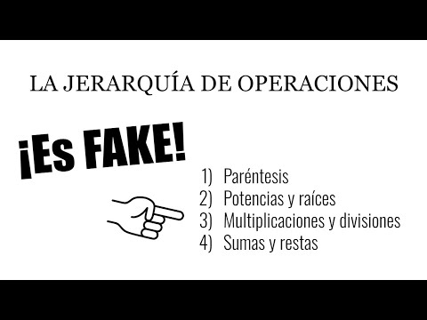 LA JERARQUÍA DE OPERACIONES. ¡Nada recomendable!. Matemáticas Básicas
