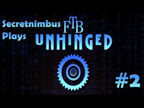 Let's Play Minecraft FTB Unhinged #2 - Basic Ore Processing Machines and Engines