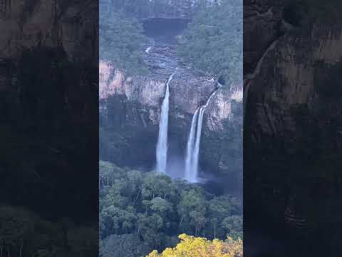 Saltos do Rio Preto Viewpoint  - One of Brazil's Most Spectacular Waterfalls #cachoeira #altoparaiso