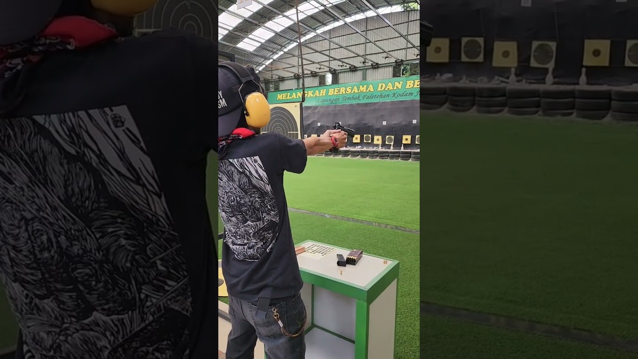 First Time 😅 #nembak #menembak #jsc #kodam #perbakin #latihan #fn #pistol #jakarta #shooter #tembak