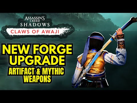 AC SHADOWS 🐉 Claws of Awaji DLC – Forge Upgrade Explained & New Weapons
