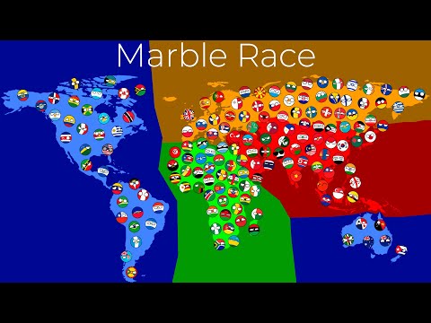 Countries Marble Race Battle of Continents | Marble Race Countryballs