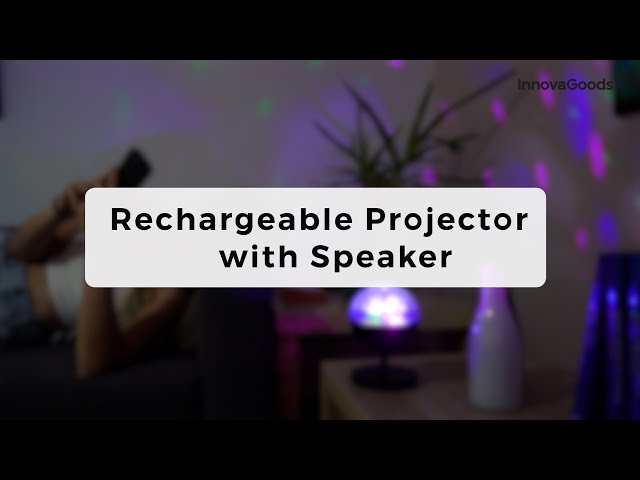Altoparlante wireless con proiettore LED InnovaGoods Istarlyt Nero video