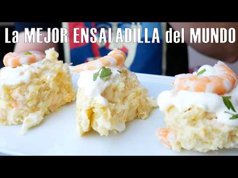 Cómo hacer ensaladilla de gambas fácil y rápida con 4 patatas y 2 huevos
