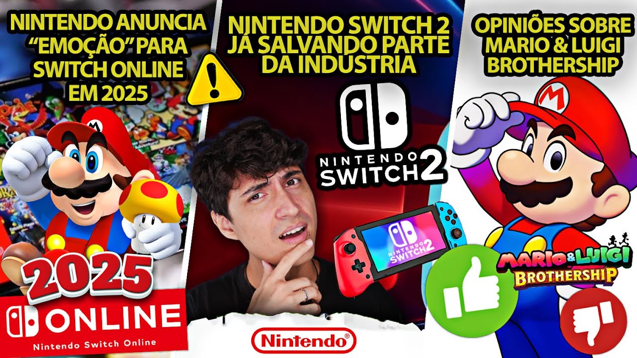 Nintendo anuncia “Emoção” para Switch Online em 2025 | Switch 2 Já Salvando Parte da indústria!