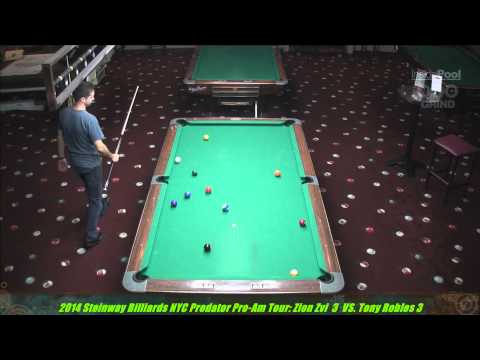 Zion Zvi VS  Tony Robles Predator Pro -Am Tour at Steinway Billiards 2014