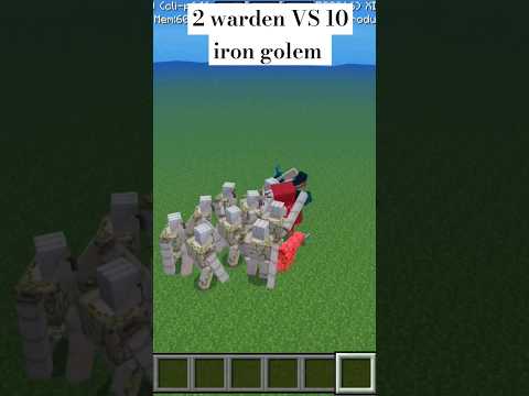 Insane Minecraft Warden Battle! Can 1 Warden Defeat 10 Iron Golems?! #Minecraft