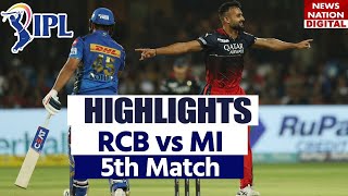 RCB vs MI Highlights 2023 LIVE: Royal Challengers Bangalore vs Mumbai Indians Full Match Highlights