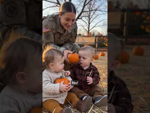 Two Babies. ONE Tiny Pumpkin. Then They Brought a SECOND One… 😂🎃 #shorts