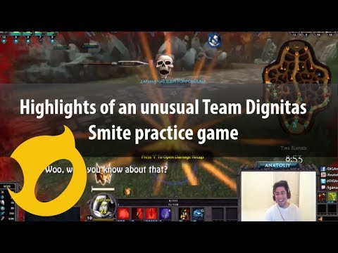 Highlights of an unusual Team Dignitas Smite practice game