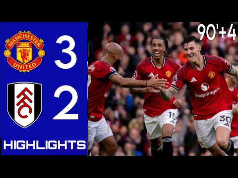 Manchester United vs Fulham 3-2 Highlights • Casemiro & Cunha Goals 94' Benjamin Sesko Goal