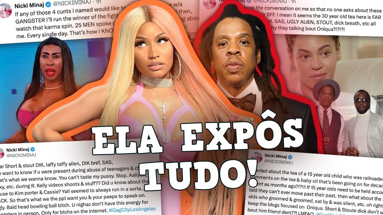 NICKI MINAJ EXPÕE JAY-Z E DIDDY: a barbz vs os carter? *she knows?*