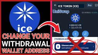 CHANGE YOUR ICE WITHDRAWAL ADDRESS on ICE NETWORK ASAP ❌ DON