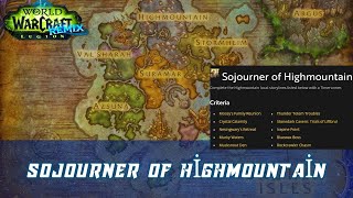 Sojourner of Highmountain | Complete the Highmountain storylines list with a Timerunner | Legion