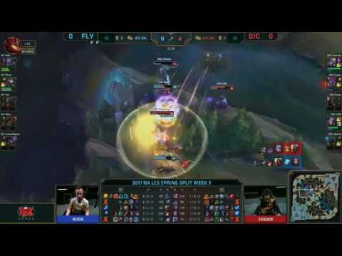 Fly Quest Vs Dignitas Game 1 HIGHLIGHTS NA LCS W3D2 2017 Spring Split
