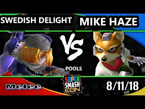SSC 2018 SSBM - OG | Swedish Delight (Sheik) Vs. BEAST | Mike Haze (Fox) Smash Melee Pools
