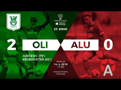 27.krog: Olimpija - Aluminij 2:0 ; Prva liga Telekom Slovenije 2018/2019