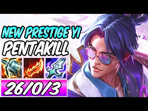 S+ INSANE 1v9 NEW ON-HIT PRESTIGE MASTER YI JUNGLE PENTAKILL - HOW TO PLAY | New Best Build & Runes